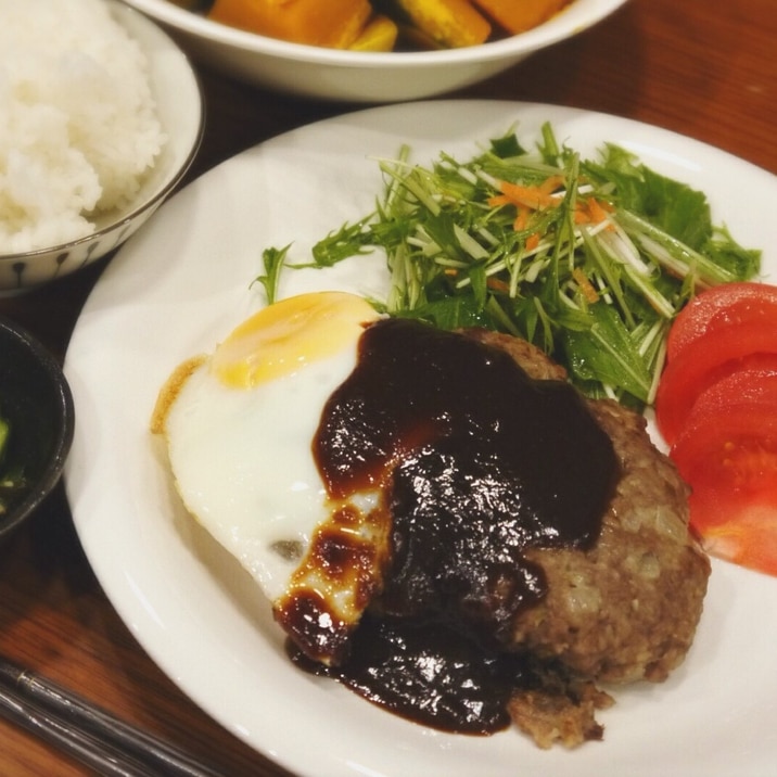 【意外と美味しい】味噌だれハンバーグ